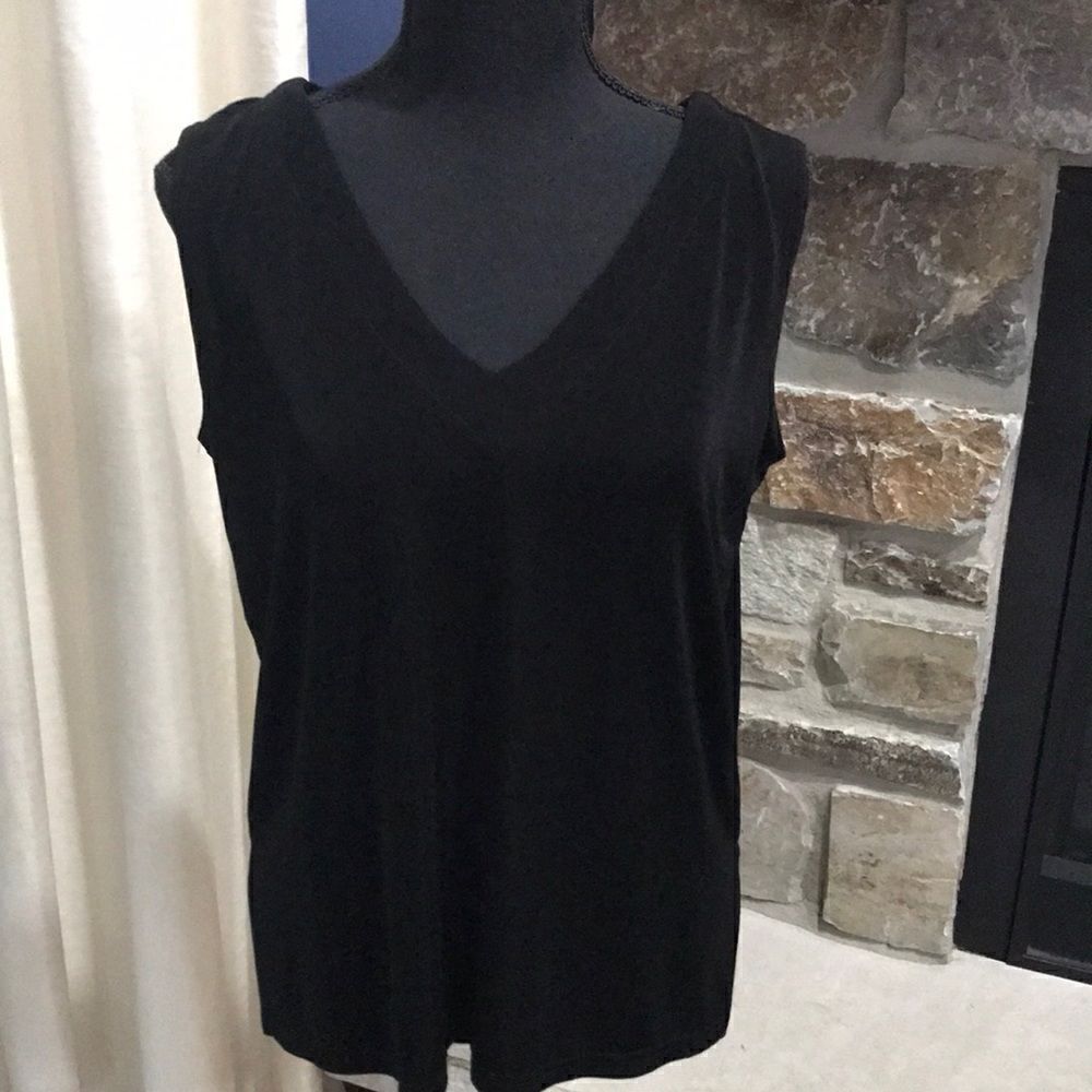 A Touch Of Class Reversible Tank, V-neck or Crew, Large, Black